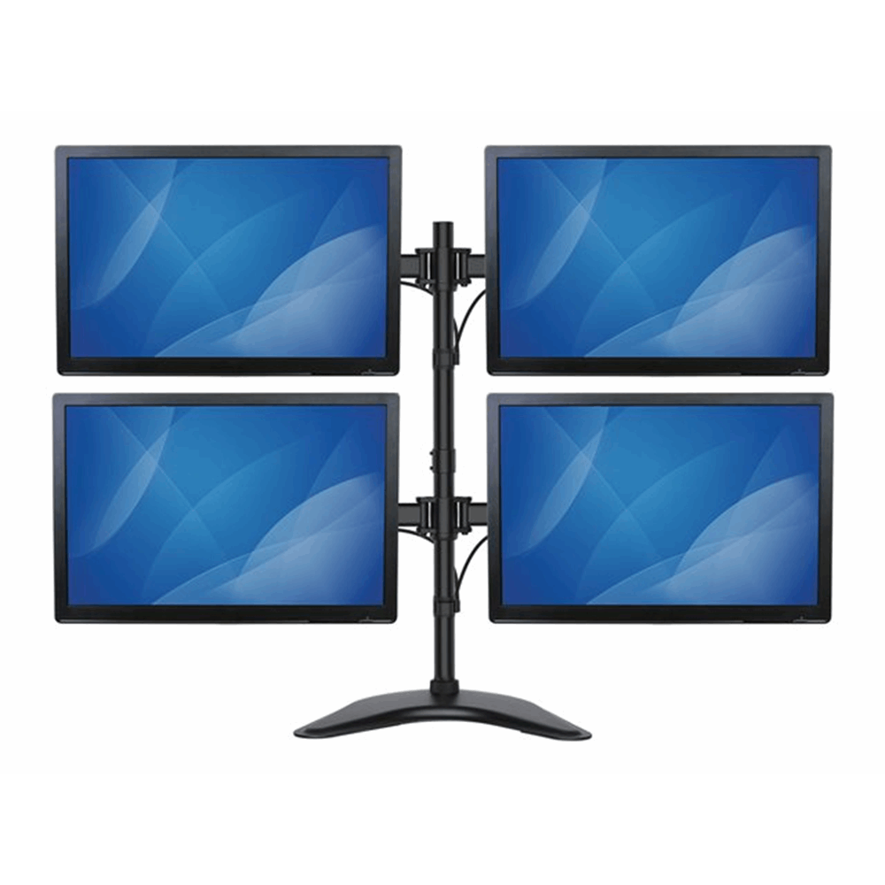 Monitor Stand - Quad - Desktop - Steel