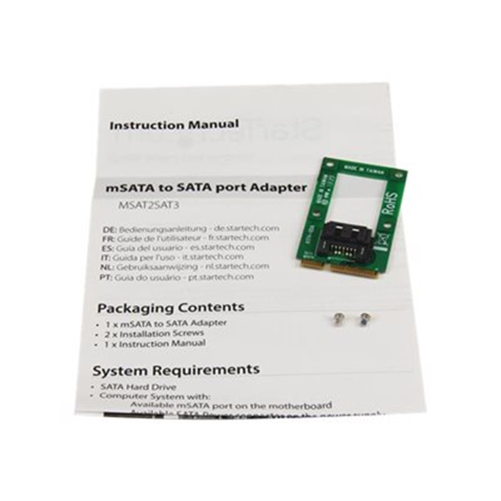 mSATA to SATA HDD/SSD Adapter Converter