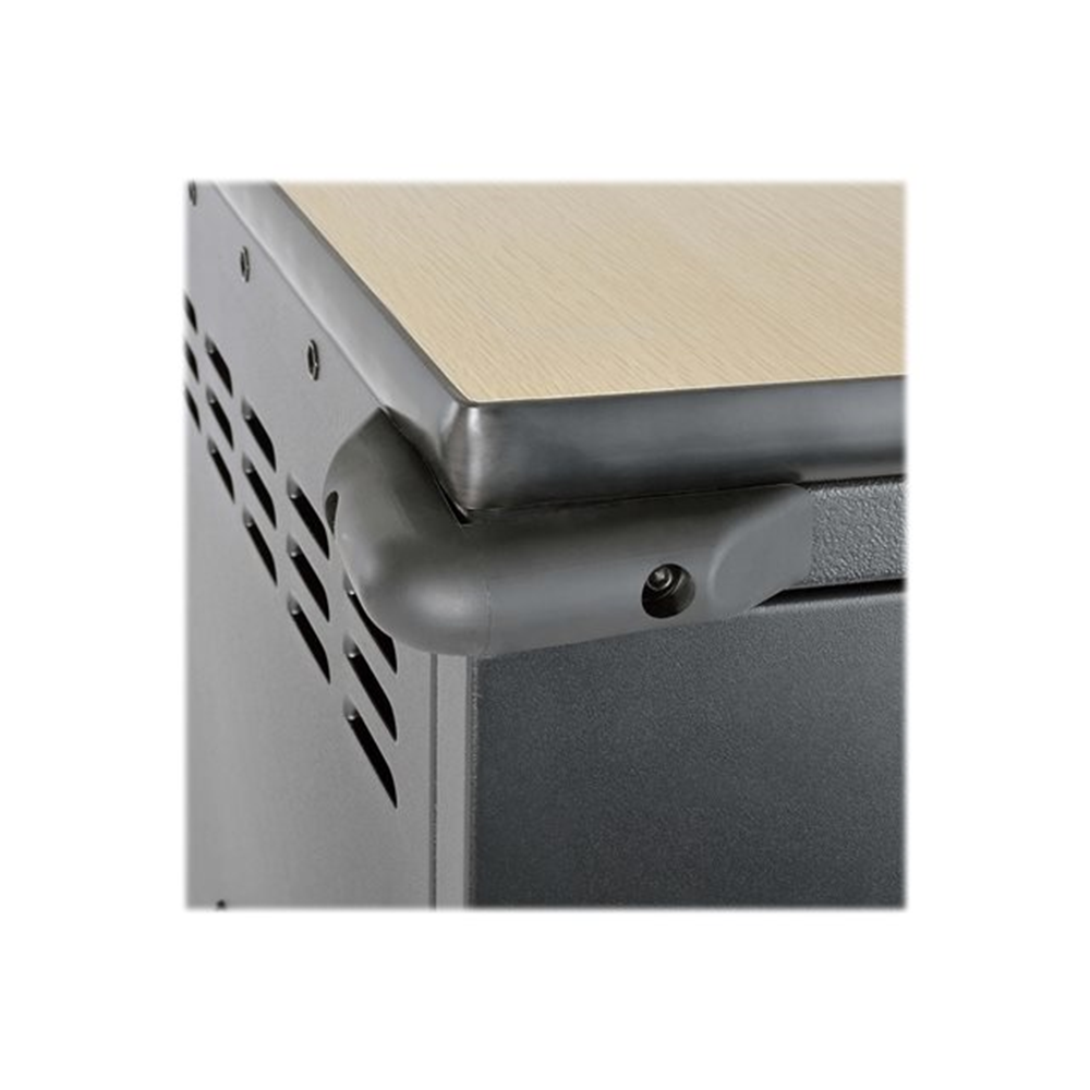 Multi-Device Charging Cart 36 AC Outlets Chromebooks and Laptops 230V Schuko Black