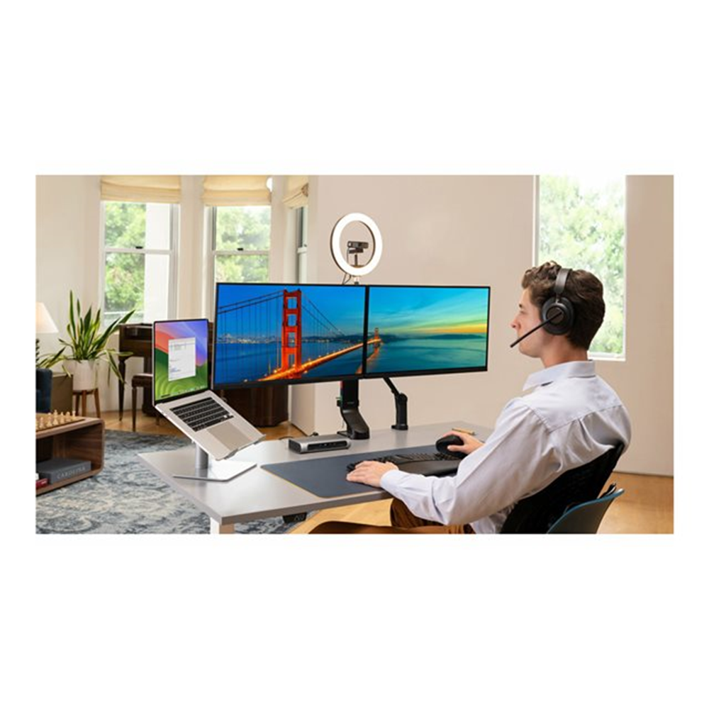 Multi-Device Dual Wireless Compact Keyboard - Black (UK)