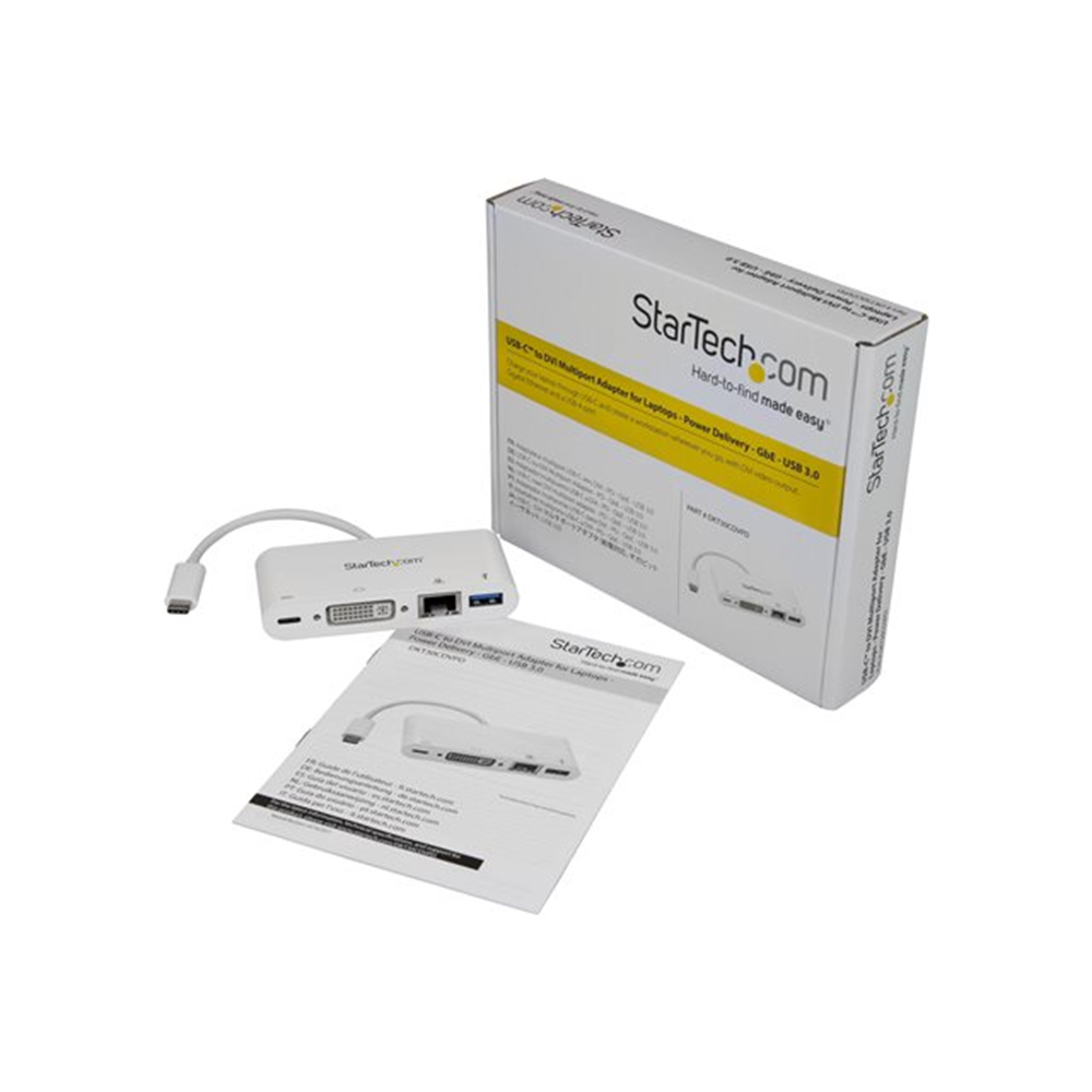 Multiport Adapter - USB C DVI PD White