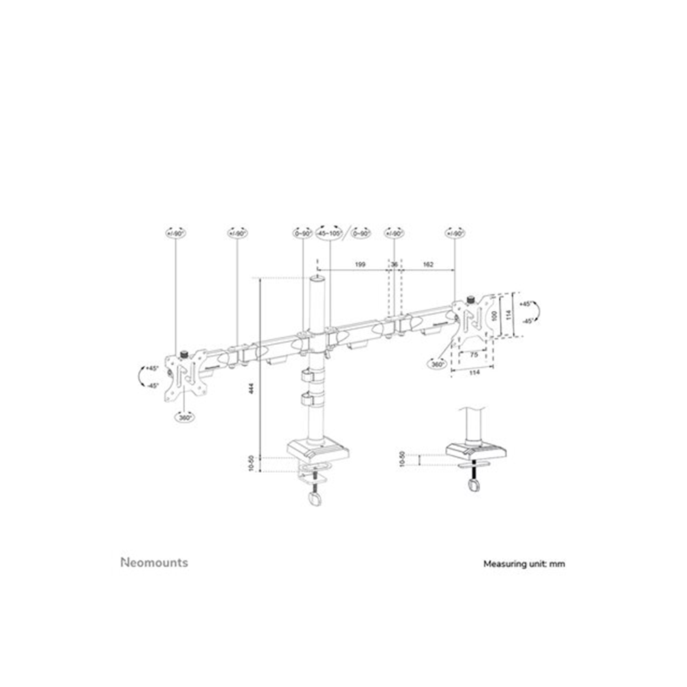 Neomounts DS60-600BL2