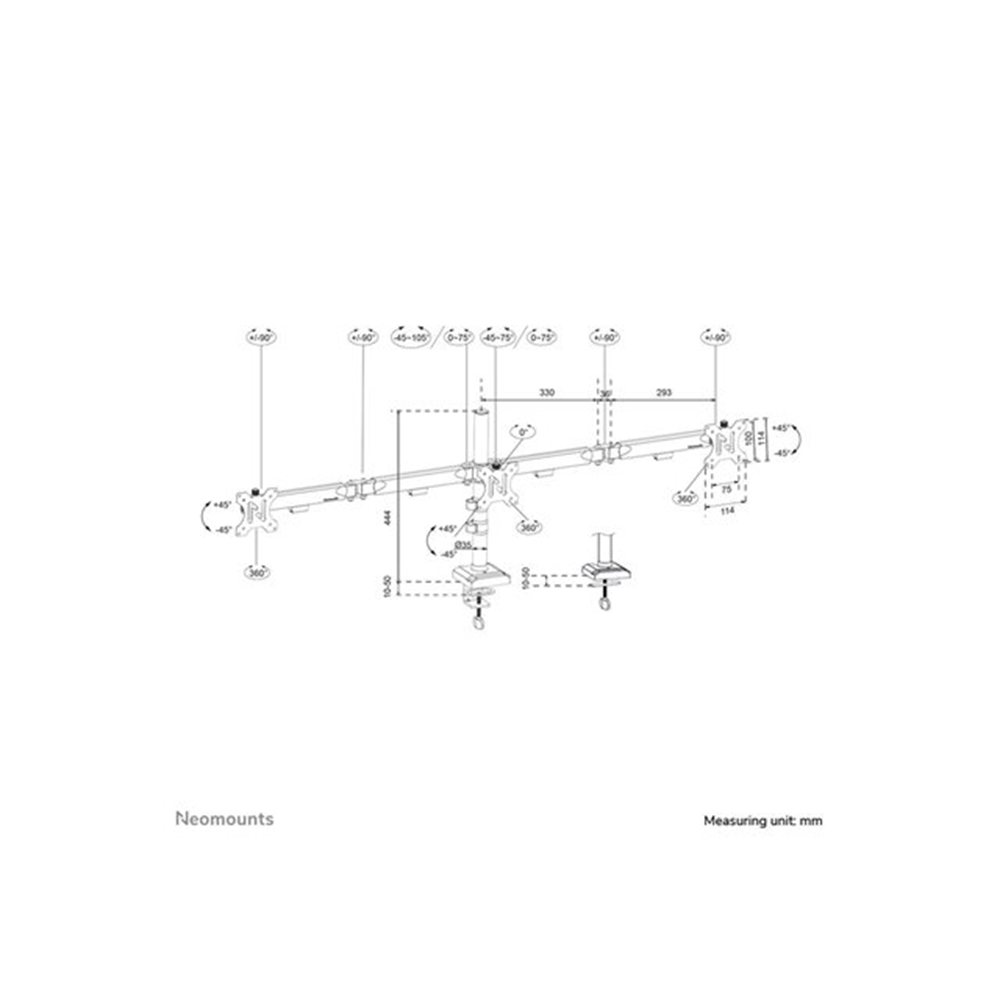 Neomounts DS60-600BL3