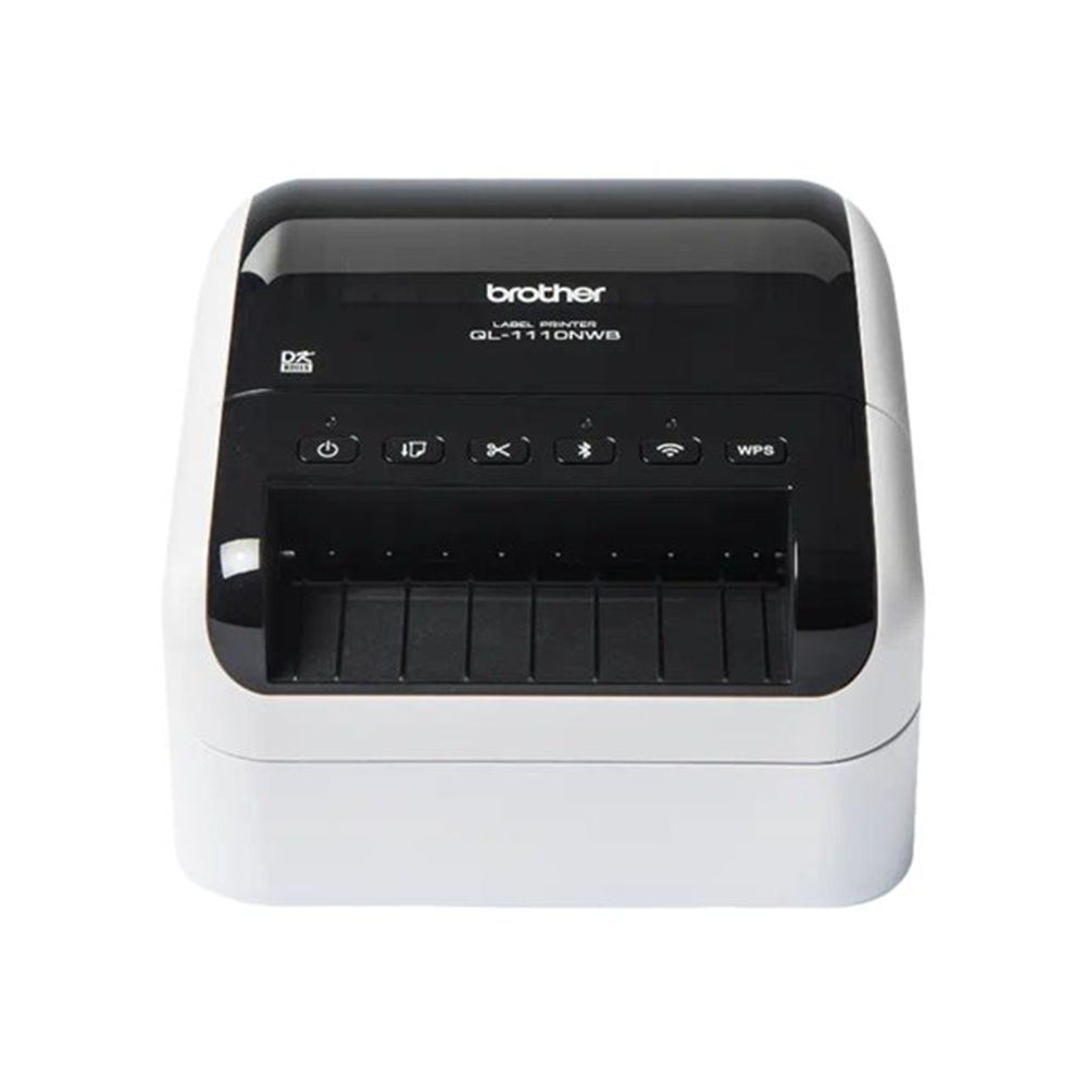 Netwerk labelprinter (zwart/wit)-12 tot103-6 mm- DK- snijmechanisme- USB 2.0- Bluetooth- LAN/WLAN-WiFi-direct- MFi -incl. 2x rollen + USB kabel Netwerk labelprinter (zwart/wit)-12 tot103-6 mm- DK- snijmechanisme- USB 2.0- Bluetooth- LAN/WLAN-WiFi-direct- MFi -incl. 2x rollen + USB kabel