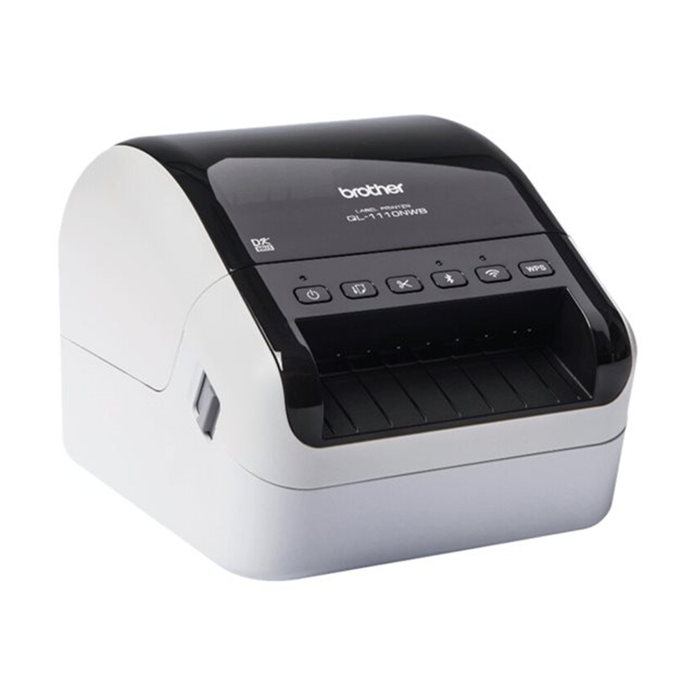 Netwerk labelprinter (zwart/wit)-12 tot103-6 mm- DK- snijmechanisme- USB 2.0- Bluetooth- LAN/WLAN-WiFi-direct- MFi -incl. 2x rollen + USB kabel Netwerk labelprinter (zwart/wit)-12 tot103-6 mm- DK- snijmechanisme- USB 2.0- Bluetooth- LAN/WLAN-WiFi-direct- MFi -incl. 2x rollen + USB kabel