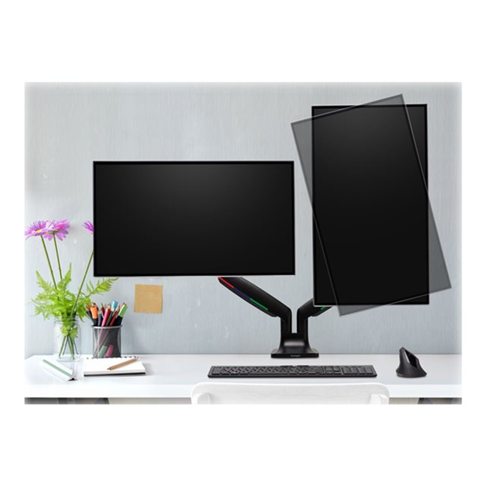 One-Touch Height Adjust Dual MonitArm