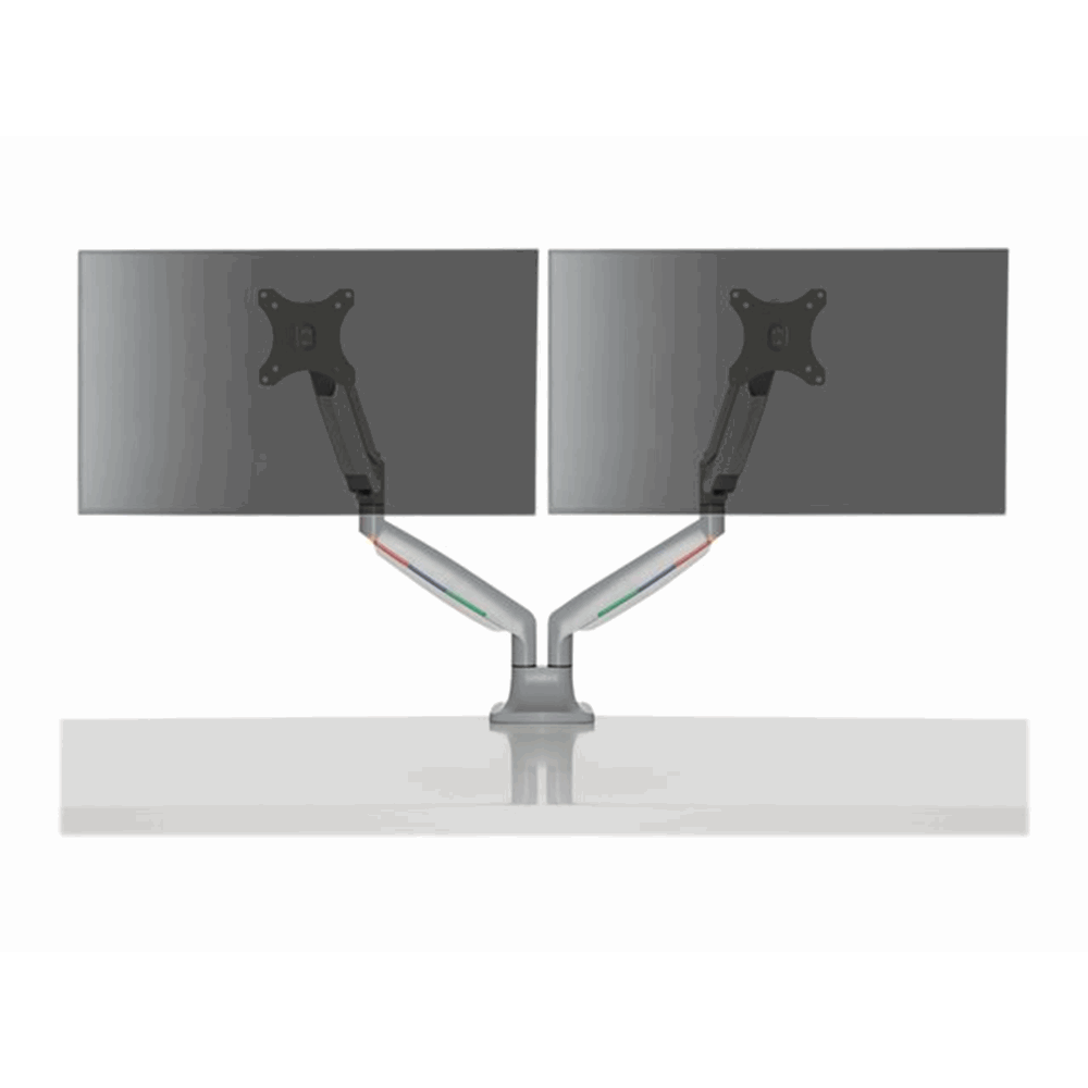One-touch Height Adjust dual monitor arm