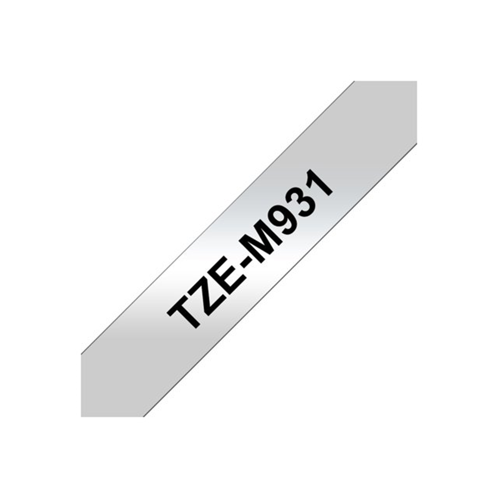 P-Touch TZE-M931 black on silver-matt 12mm