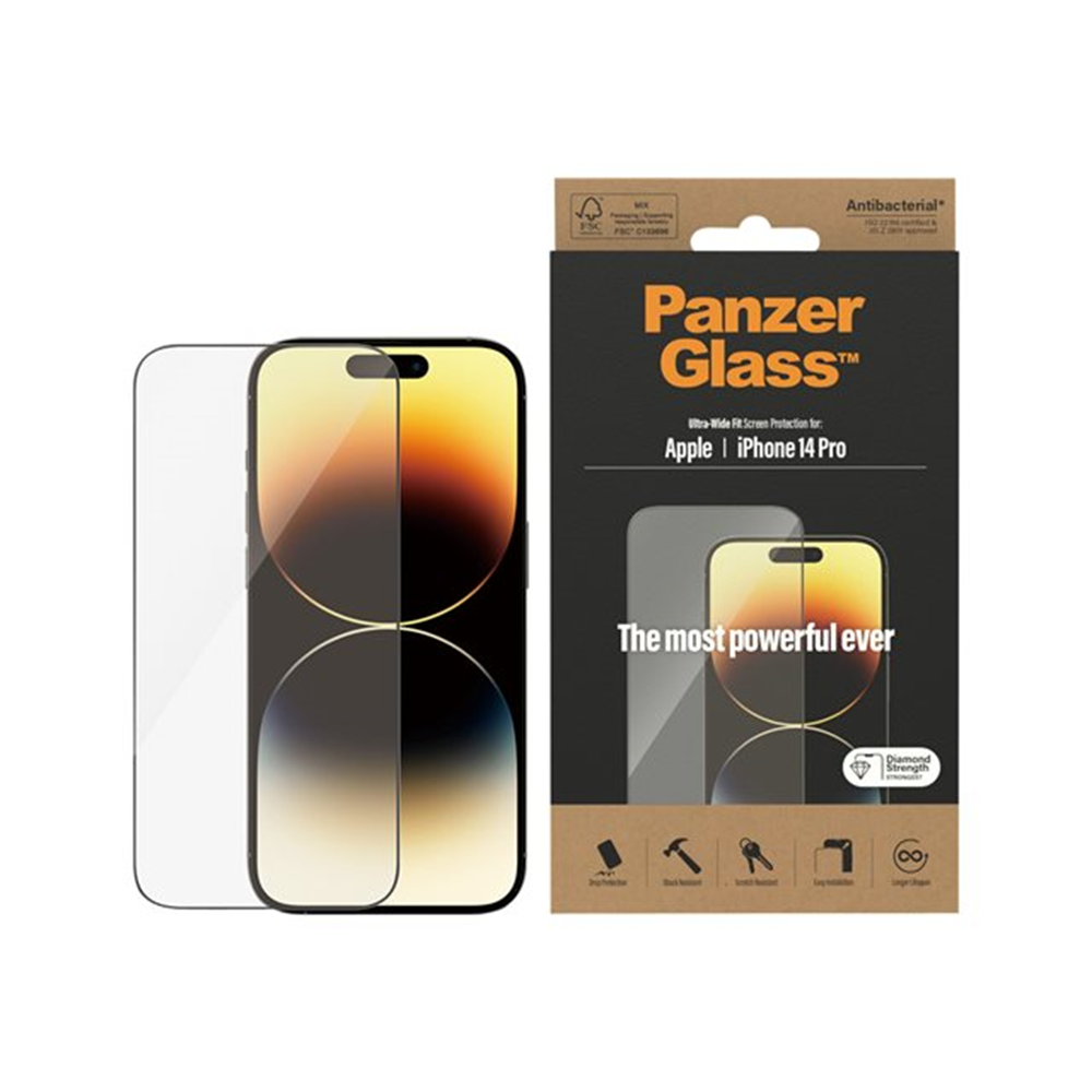 PanzerGlass - schermbeschermer voor mobiele telefoon - ultrabrede pasvorm