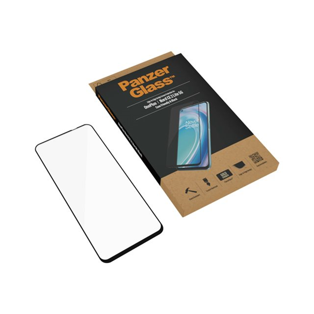 PanzerGlass - schermbeschermer voor mobiele telefoon - rand naar rand