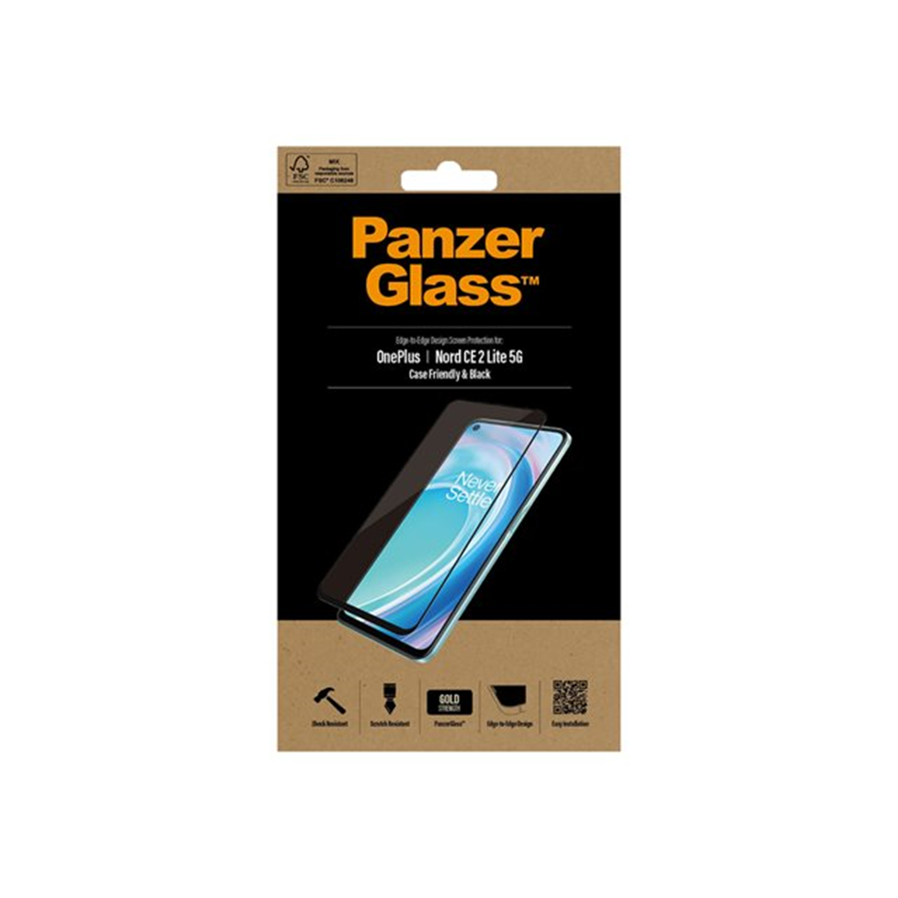 PanzerGlass - schermbeschermer voor mobiele telefoon - rand naar rand
