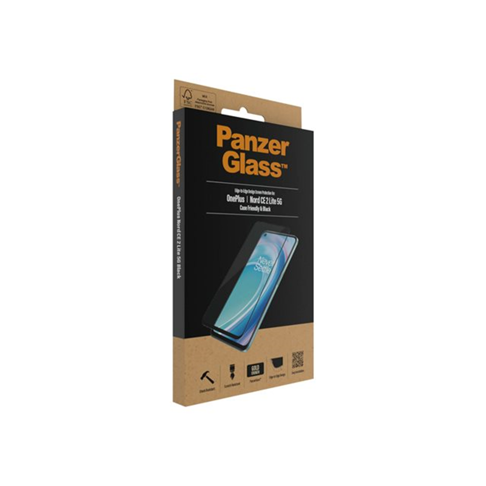 PanzerGlass - schermbeschermer voor mobiele telefoon - rand naar rand