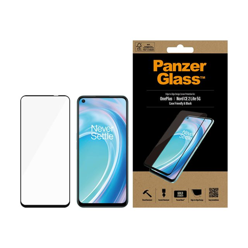 PanzerGlass - schermbeschermer voor mobiele telefoon - rand naar rand