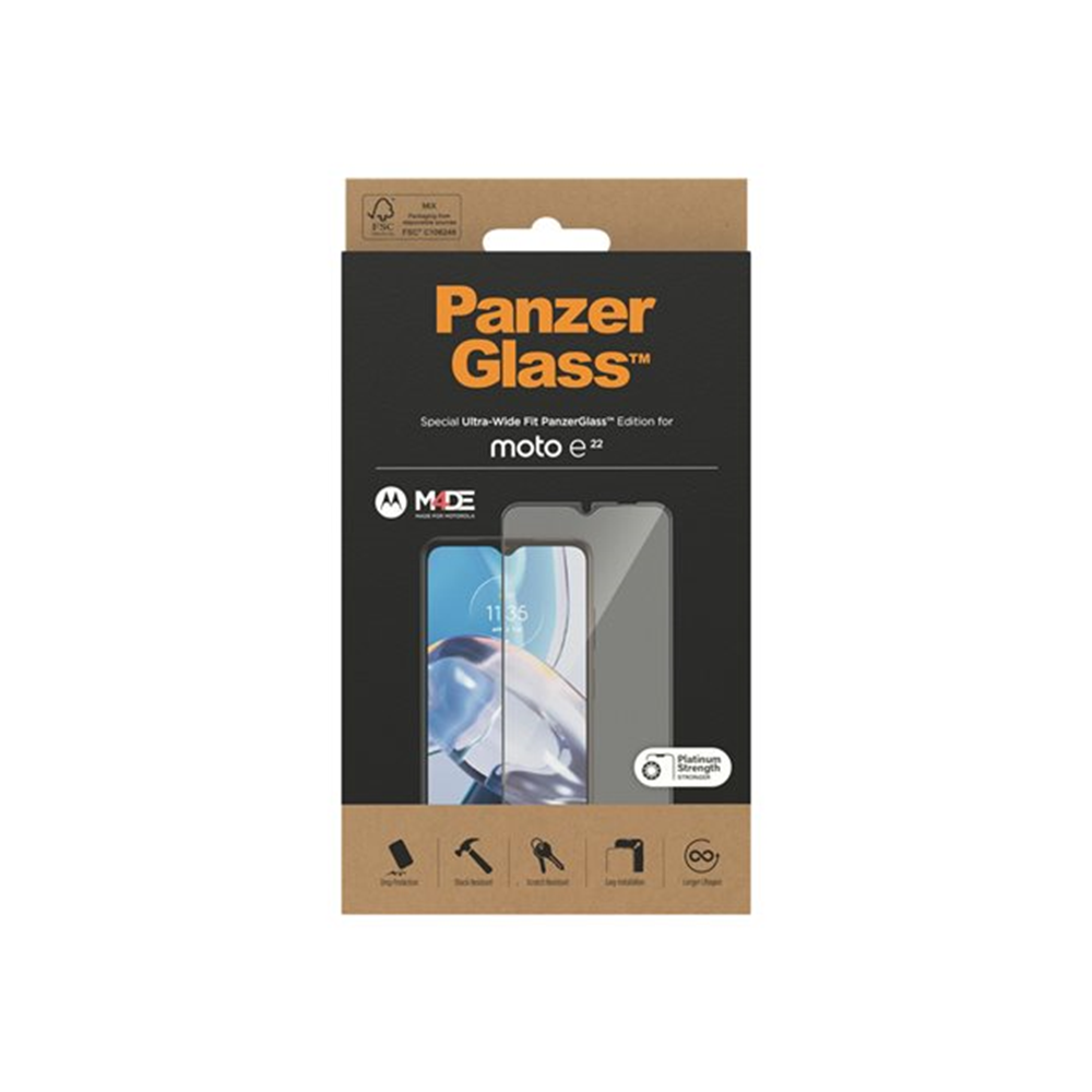 PanzerGlass - schermbeschermer voor mobiele telefoon - ultrabrede pasvorm