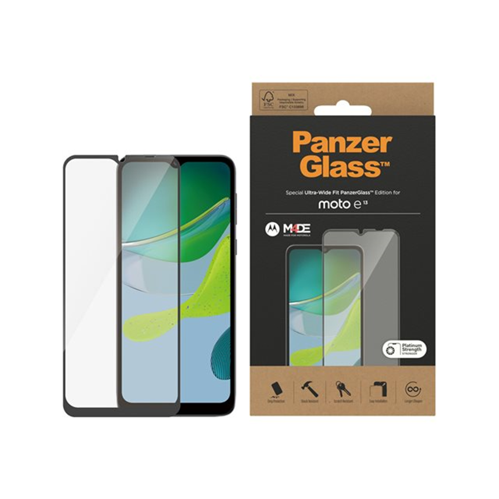 PanzerGlass - schermbeschermer voor mobiele telefoon - ultrabrede pasvorm