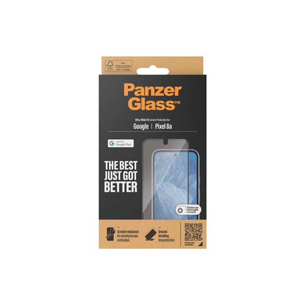 PanzerGlass - schermbeschermer voor mobiele telefoon - ultrabrede pasvorm