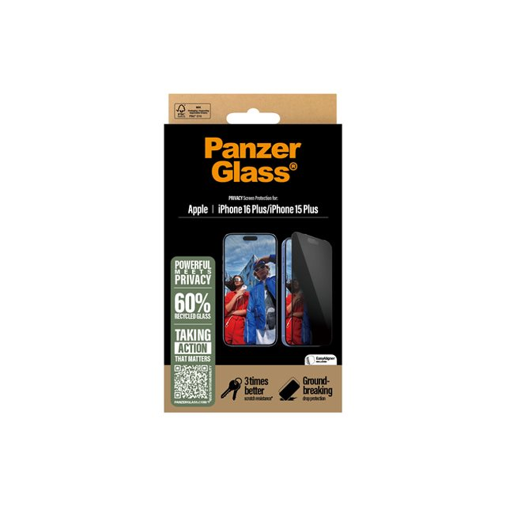 PanzerGlass - schermbeschermer voor mobiele telefoon - ultrabrede pasvorm