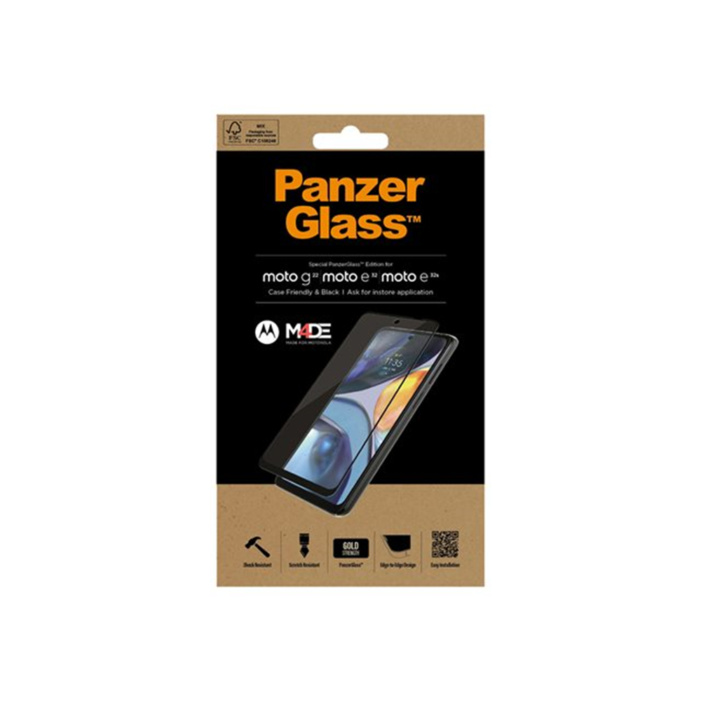 PanzerGlass - schermbeschermer voor mobiele telefoon - rand naar rand