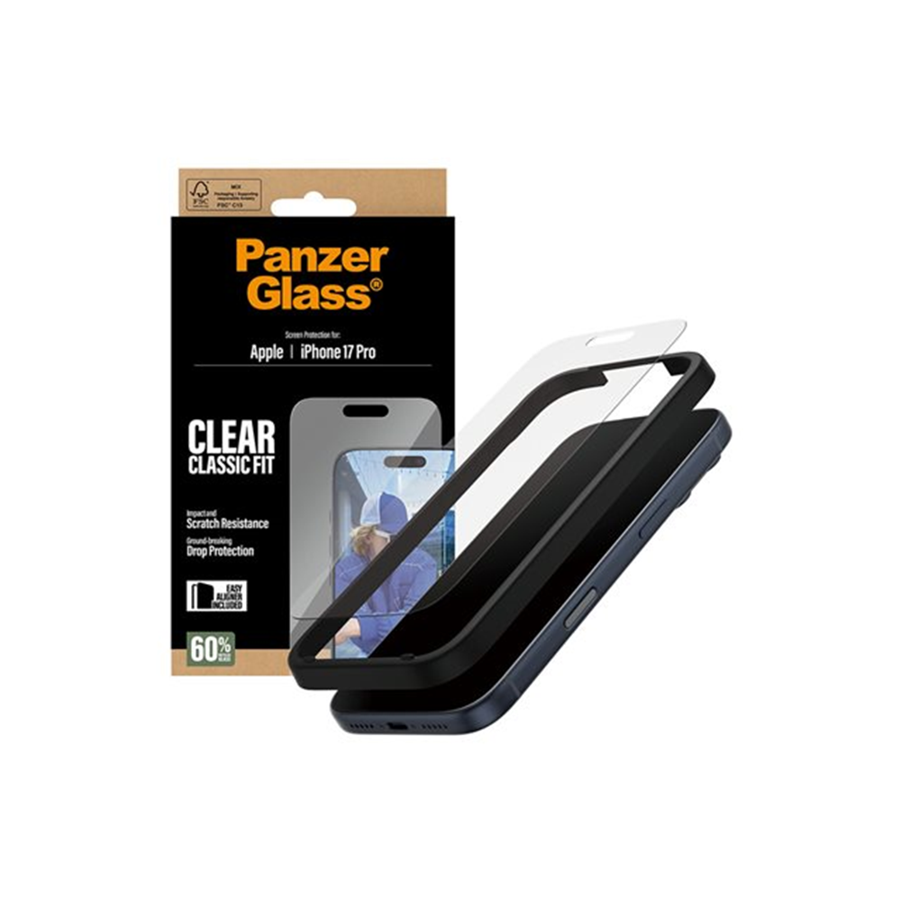 PanzerGlass - schermbeschermer voor mobiele telefoon - klassieke pasvorm met EasyAligner PanzerGlass - schermbeschermer voor mobiele telefoon - klassieke pasvorm met EasyAligner