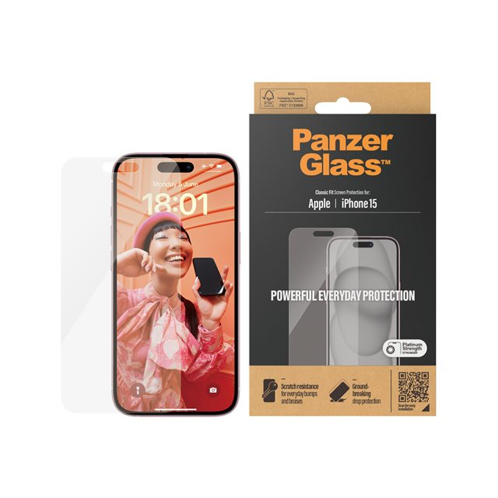 PanzerGlass - schermbeschermer voor mobiele telefoon - klassieke pasvorm PanzerGlass - schermbeschermer voor mobiele telefoon - klassieke pasvorm
