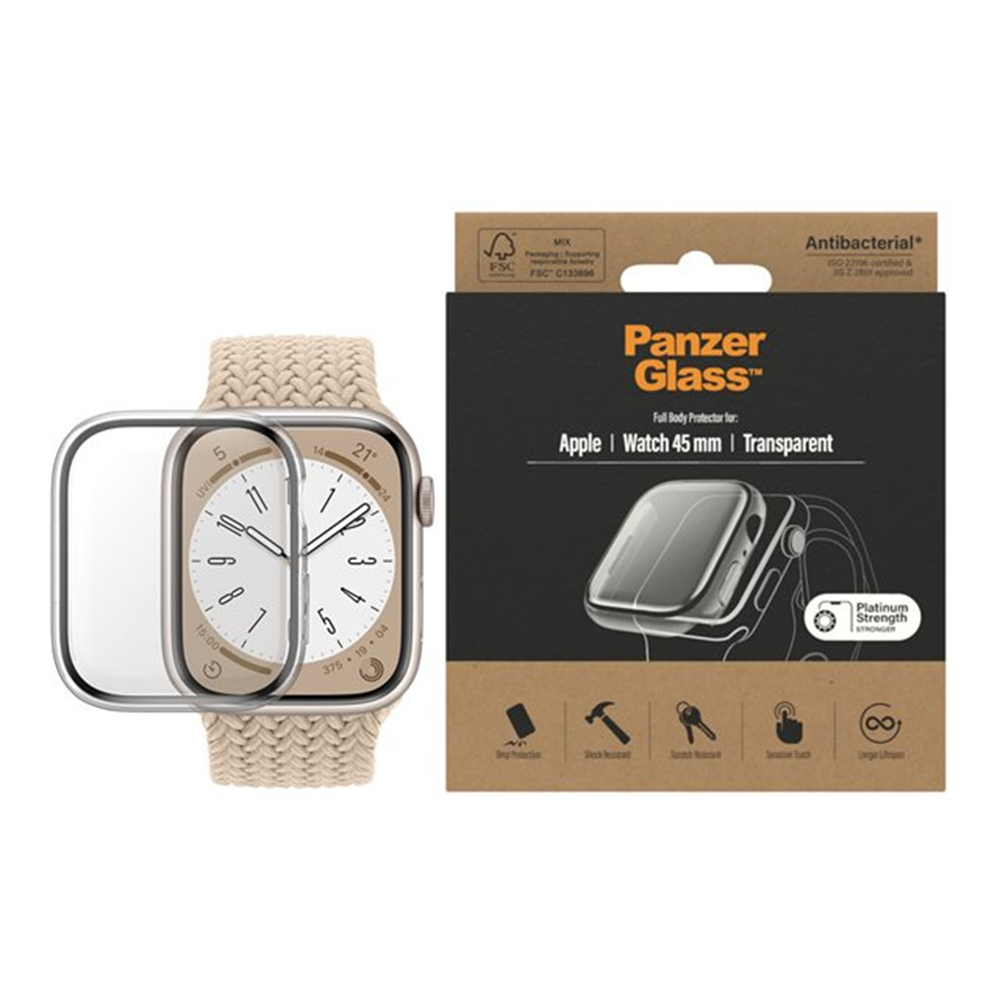 PanzerGlass - schermbeschermer voor smart watch - volledige behuizing PanzerGlass - schermbeschermer voor smart watch - volledige behuizing