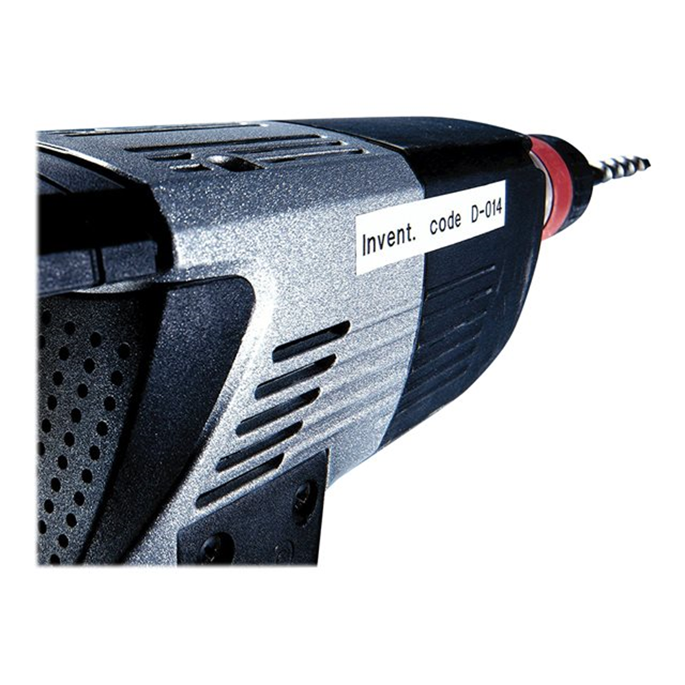 PERMANENTE TAPE ZWART/WIT - 12MM