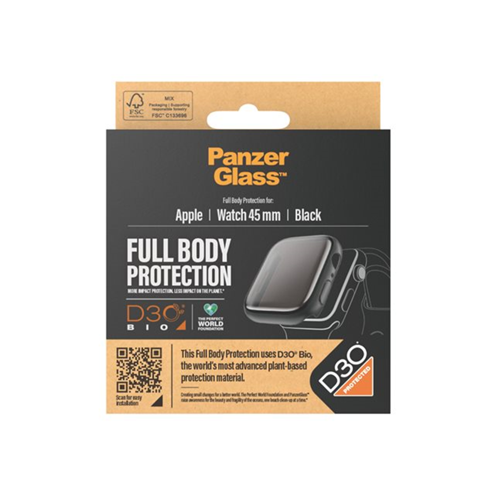 PG FullBody Apple Watch 9 Black 45MM D3O