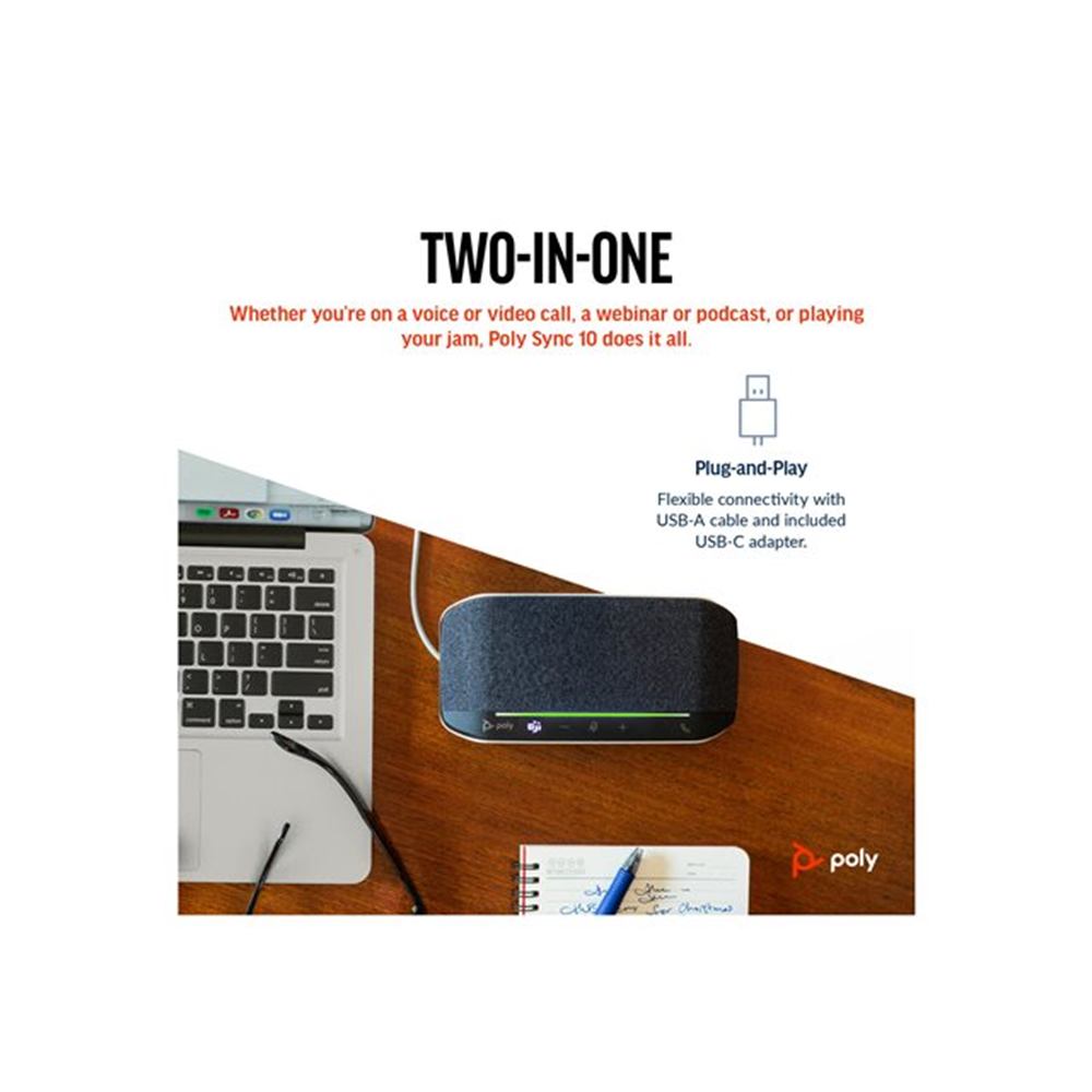 Poly Sync 10 USB-A USB-C SPKPHN
