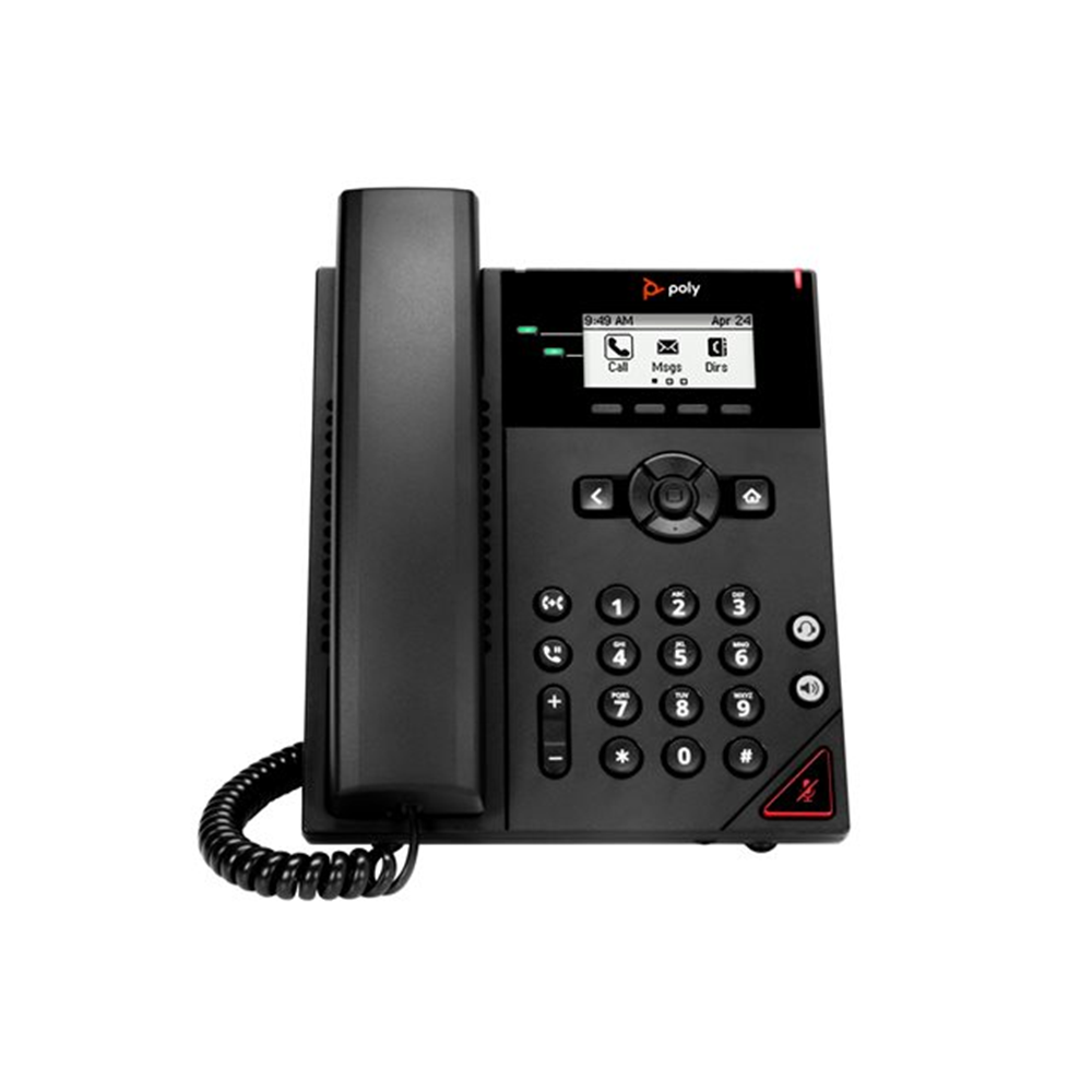 Poly VVX 150 2-Line IP Phone and PoE-enabled