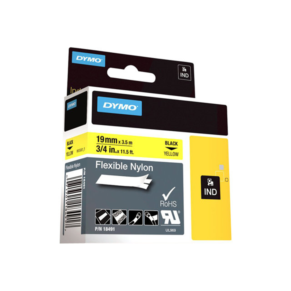 RHINO TAPE NYLON 19MM GEEL