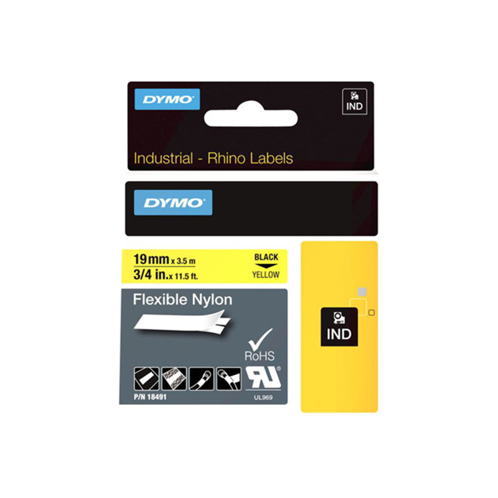 RHINO TAPE NYLON 19MM GEEL