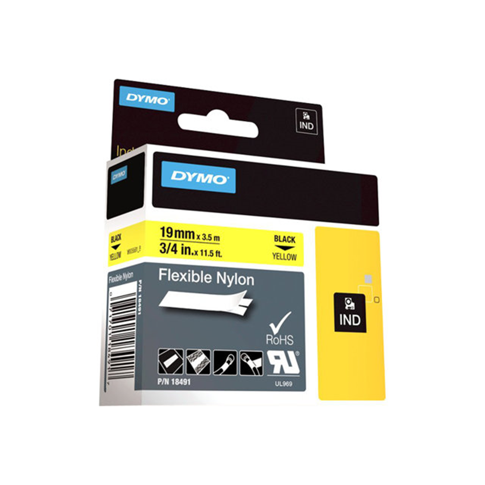 RHINO TAPE NYLON 19MM GEEL