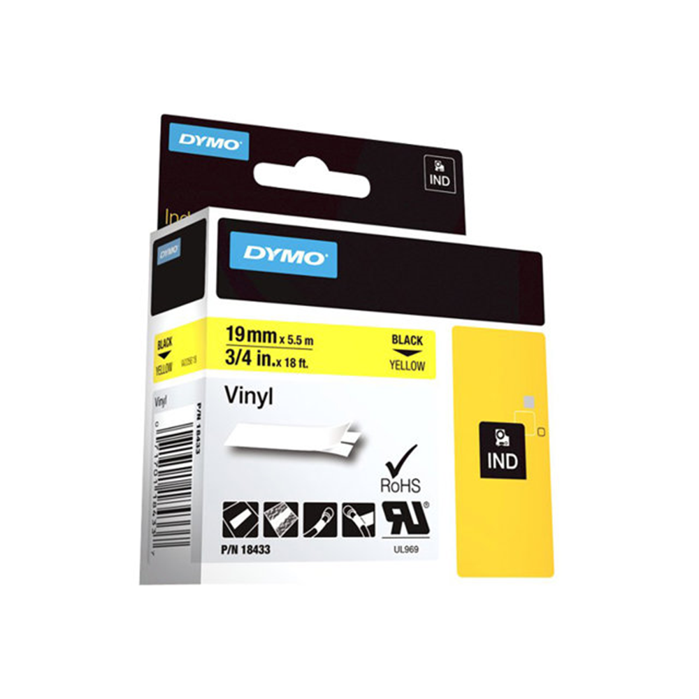 RHINO TAPE VINYL 19MM GEEL