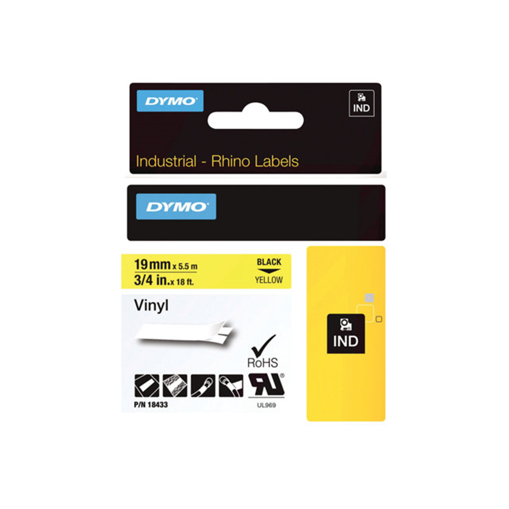 RHINO TAPE VINYL 19MM GEEL