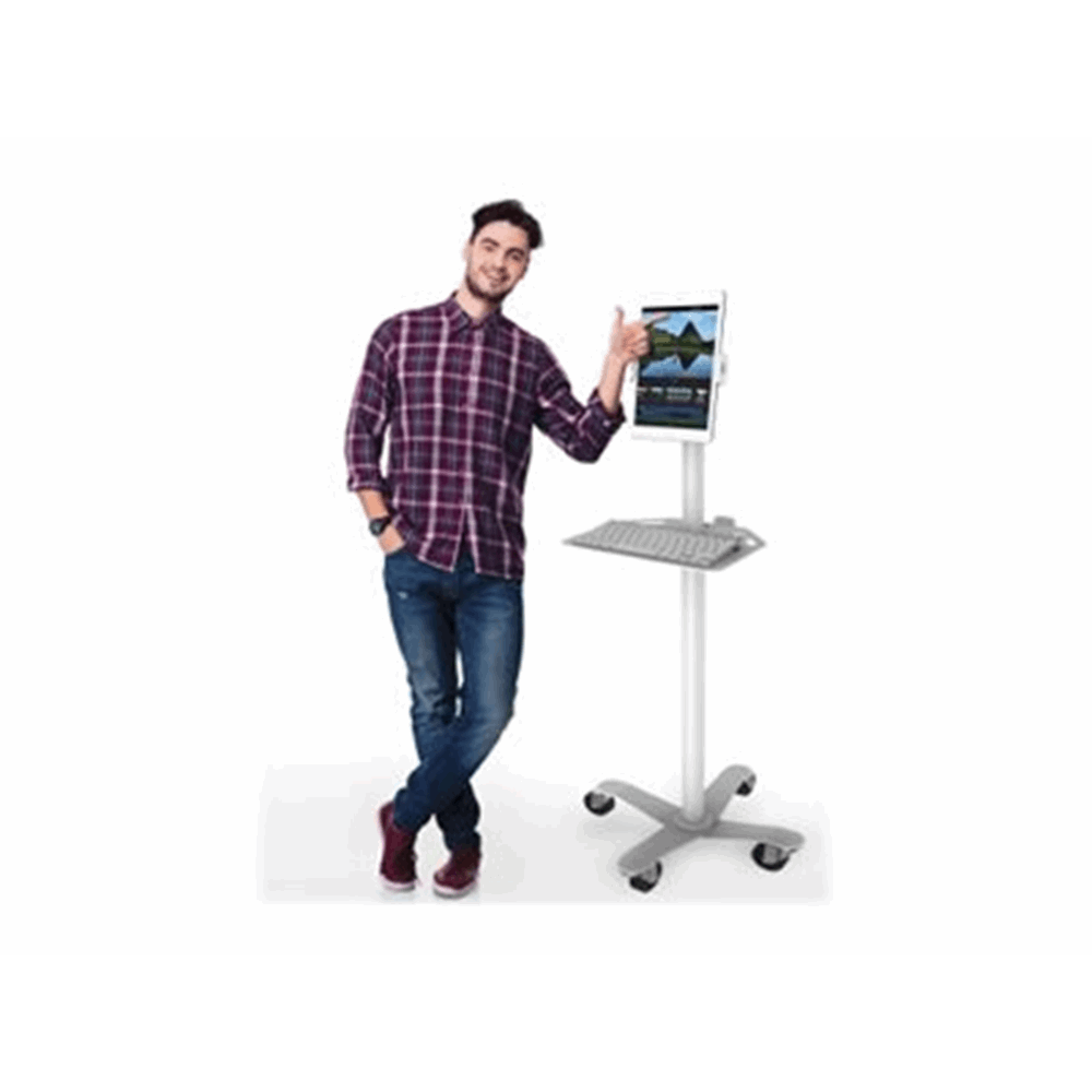 RISE FREEDOM-ROLLING FLOOR POLE STAND WH