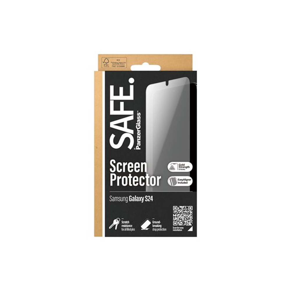 SAFE. by PanzerGlass - schermbeschermer voor mobiele telefoon - ultrabrede pasvorm met EasyAligner