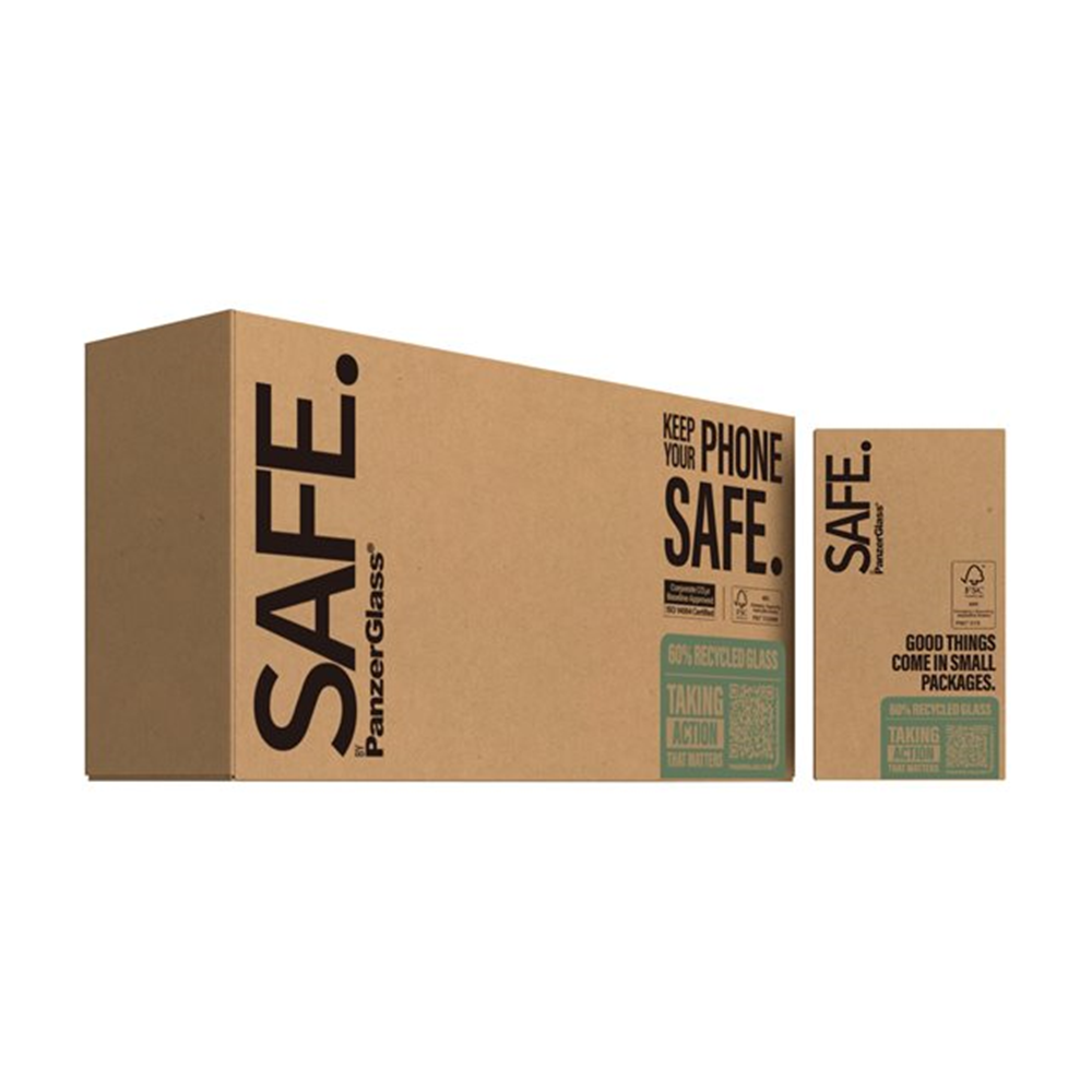 SAFE. by PanzerGlass - schermbeschermer voor mobiele telefoon - ultrabrede pasvorm SAFE. by PanzerGlass - schermbeschermer voor mobiele telefoon - ultrabrede pasvorm