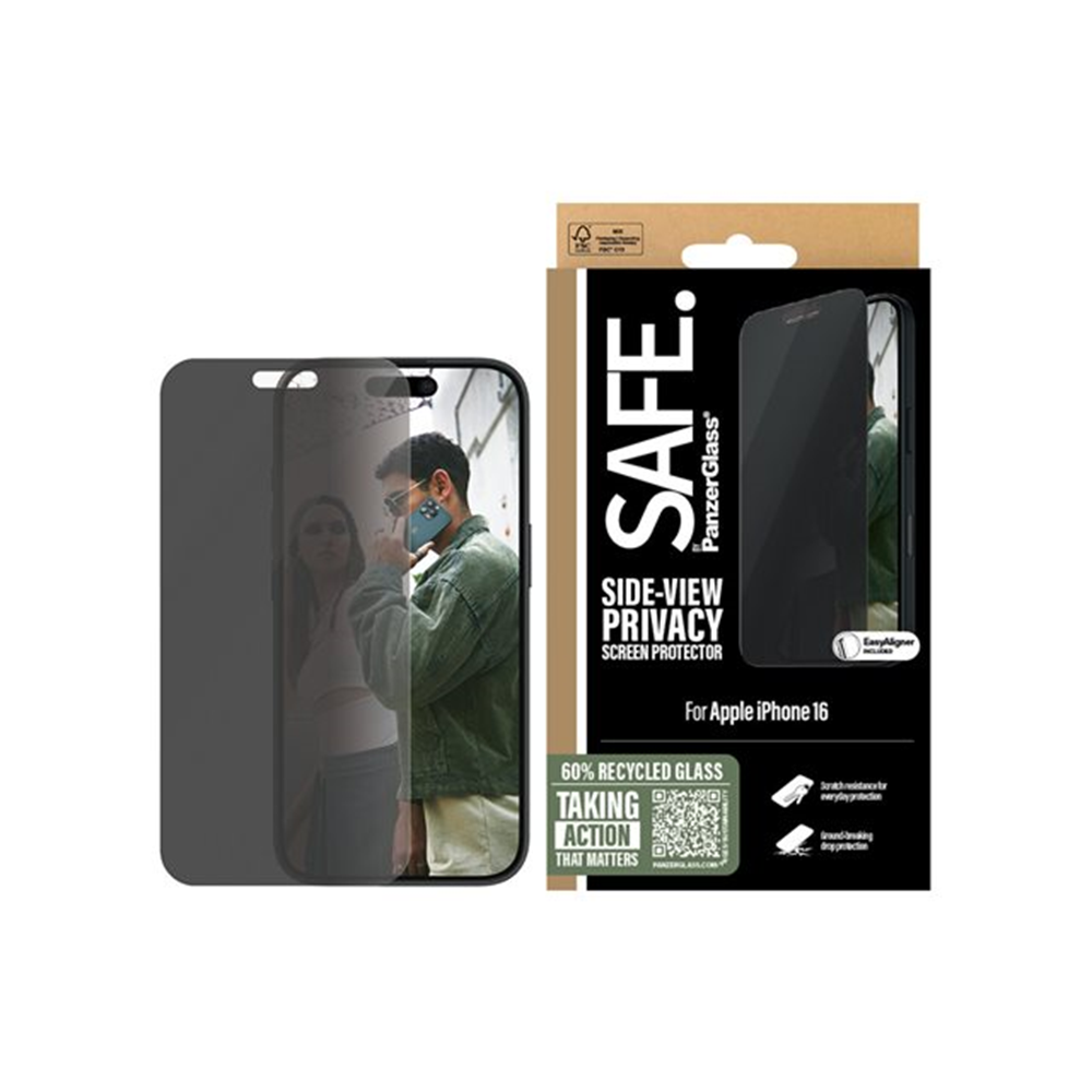 SAFE. by PanzerGlass - schermbeschermer voor mobiele telefoon - ultrabrede pasvorm