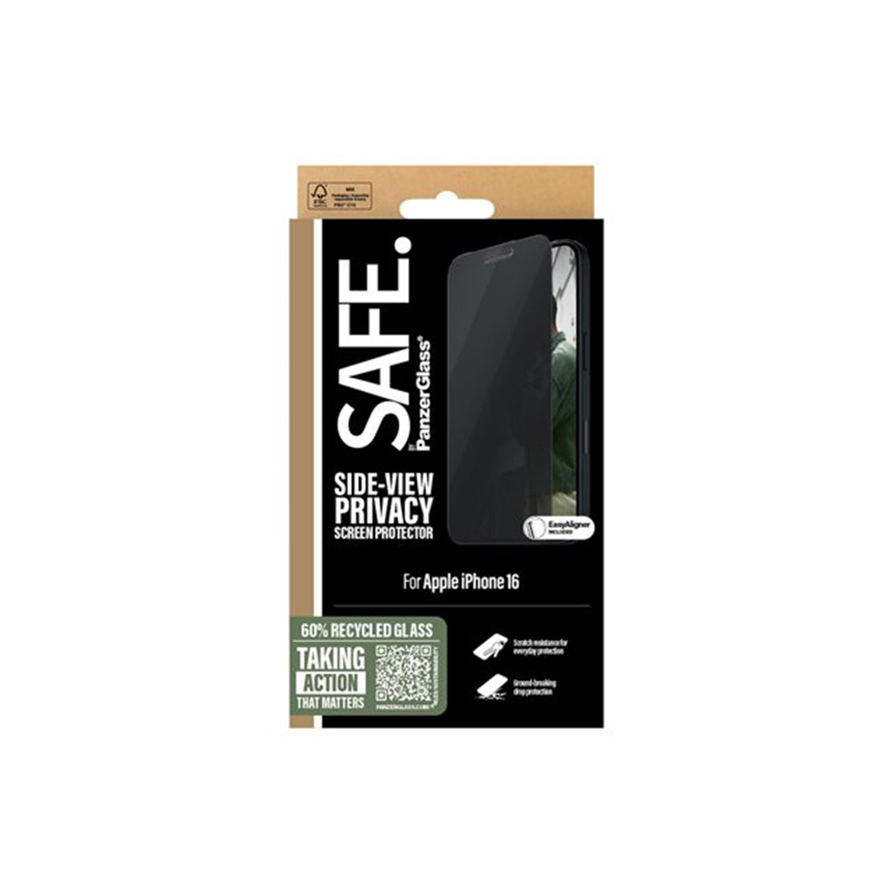 SAFE. by PanzerGlass - schermbeschermer voor mobiele telefoon - ultrabrede pasvorm