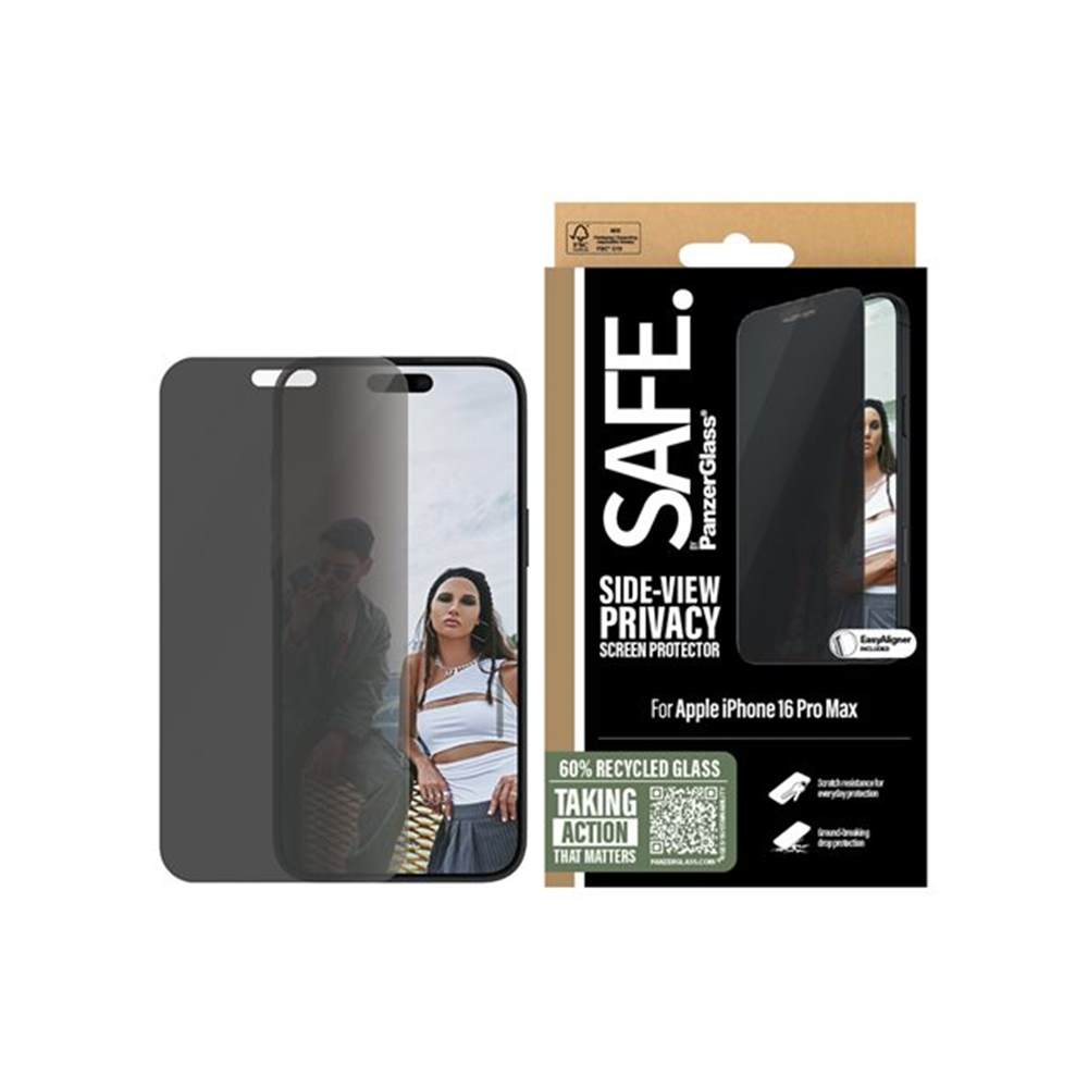 SAFE. by PanzerGlass - schermbeschermer voor mobiele telefoon - ultrabrede pasvorm