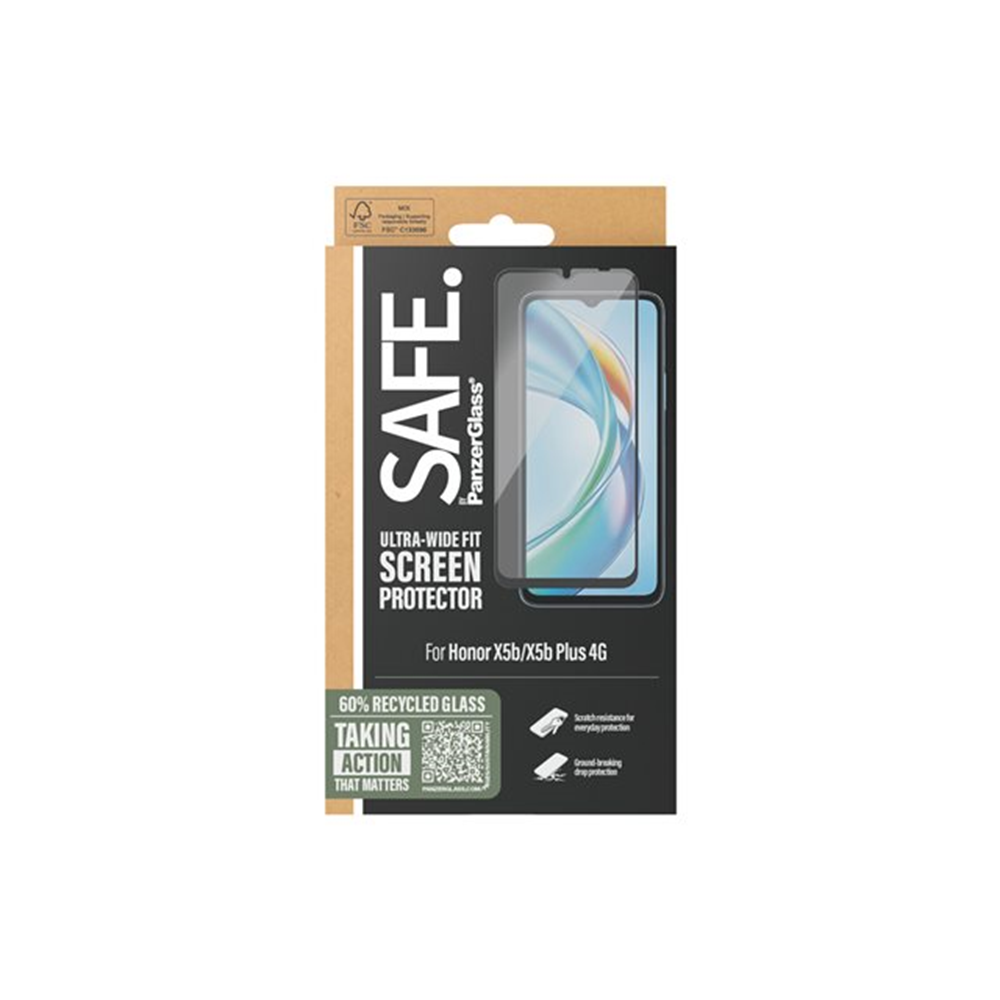 SAFE. by PanzerGlass - schermbeschermer voor mobiele telefoon - ultrabrede pasvorm