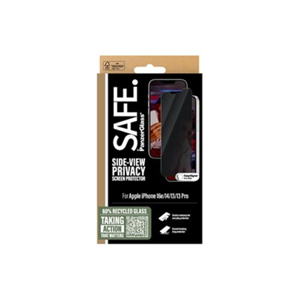 SAFE. by PanzerGlass - schermbeschermer voor mobiele telefoon - ultra-brede pasvorm met aligner