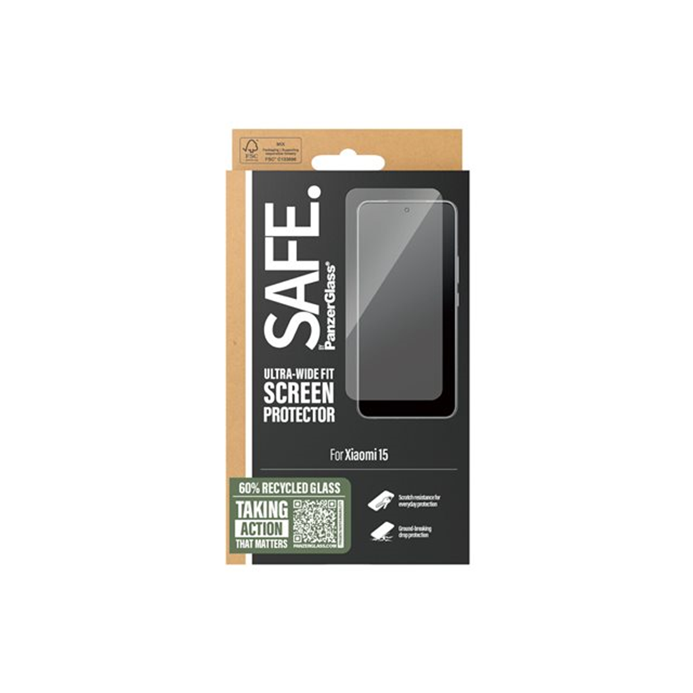 SAFE. by PanzerGlass - schermbeschermer voor mobiele telefoon - ultrabrede pasvorm