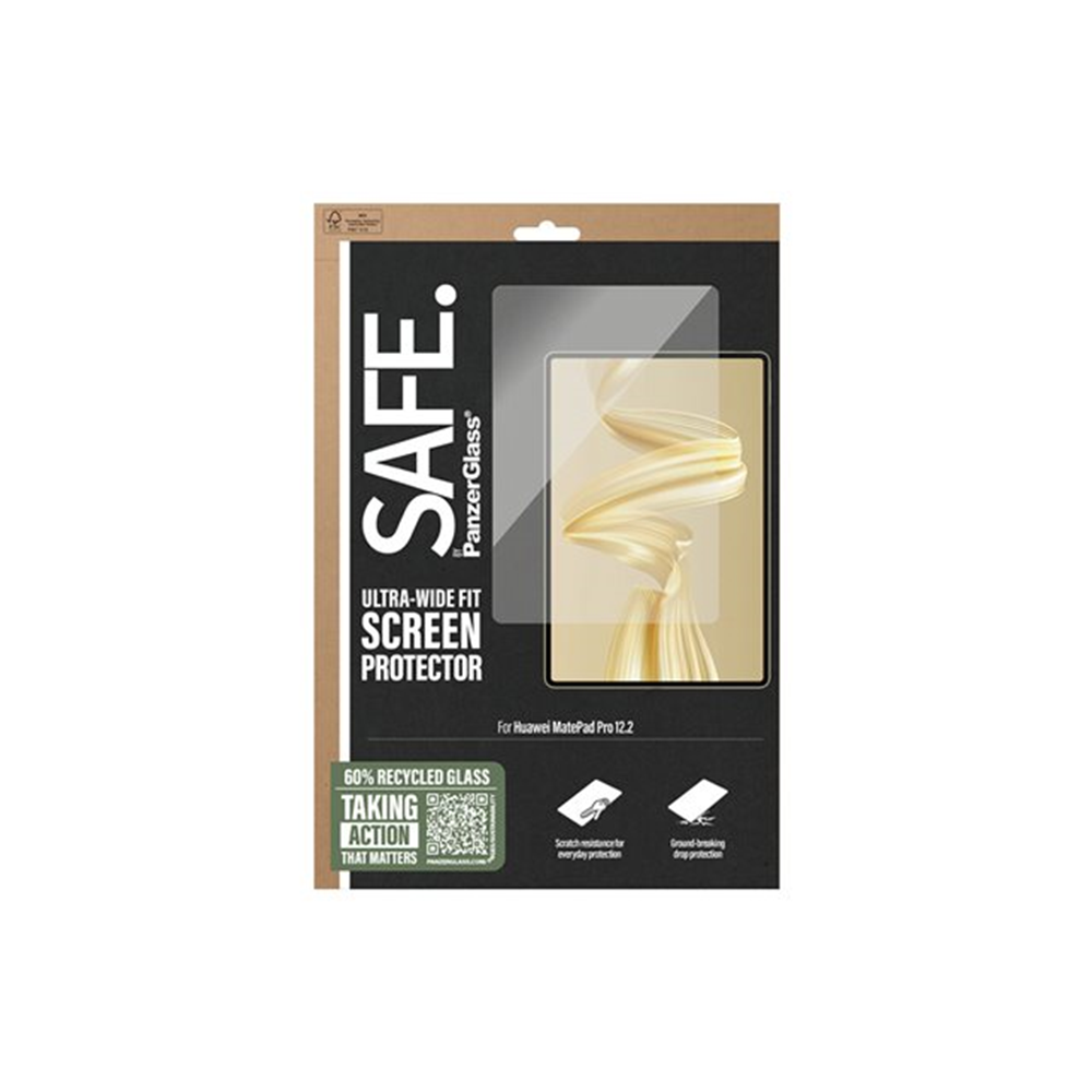 SAFE. by PanzerGlass - schermbeschermer voor tablet - ultrabrede pasvorm SAFE. by PanzerGlass - schermbeschermer voor tablet - ultrabrede pasvorm