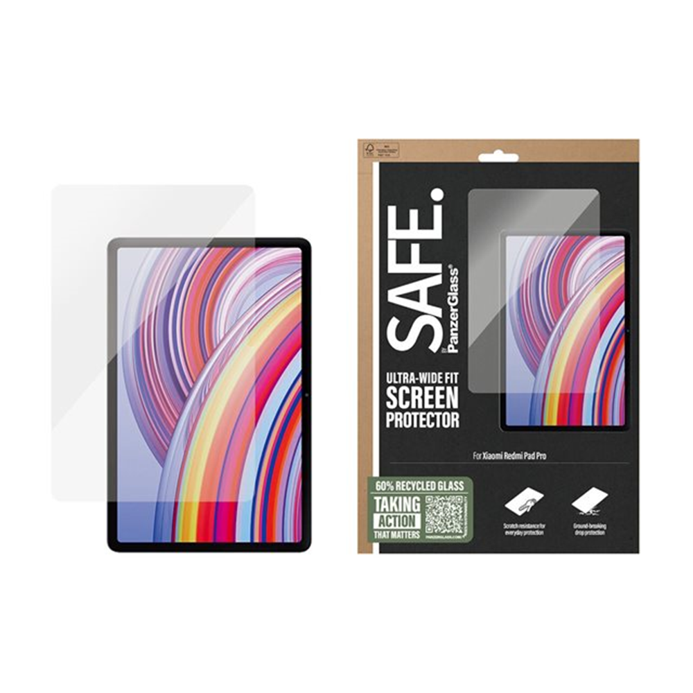 SAFE. by PanzerGlass - schermbeschermer voor tablet - ultrabrede pasvorm SAFE. by PanzerGlass - schermbeschermer voor tablet - ultrabrede pasvorm