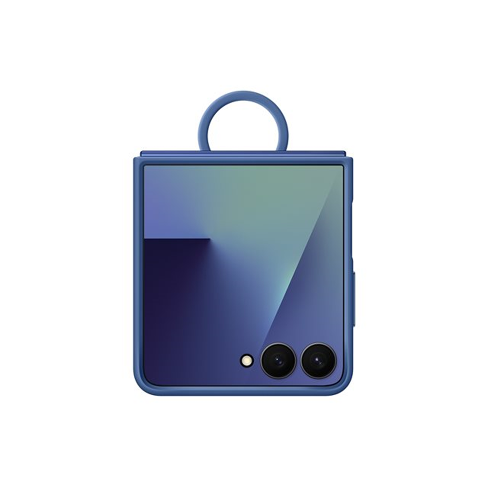Samsung Flip7 Ring Case Silicone Blue