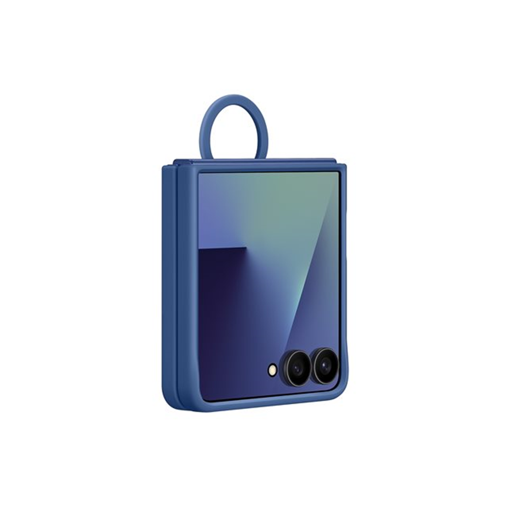 Samsung Flip7 Ring Case Silicone Blue
