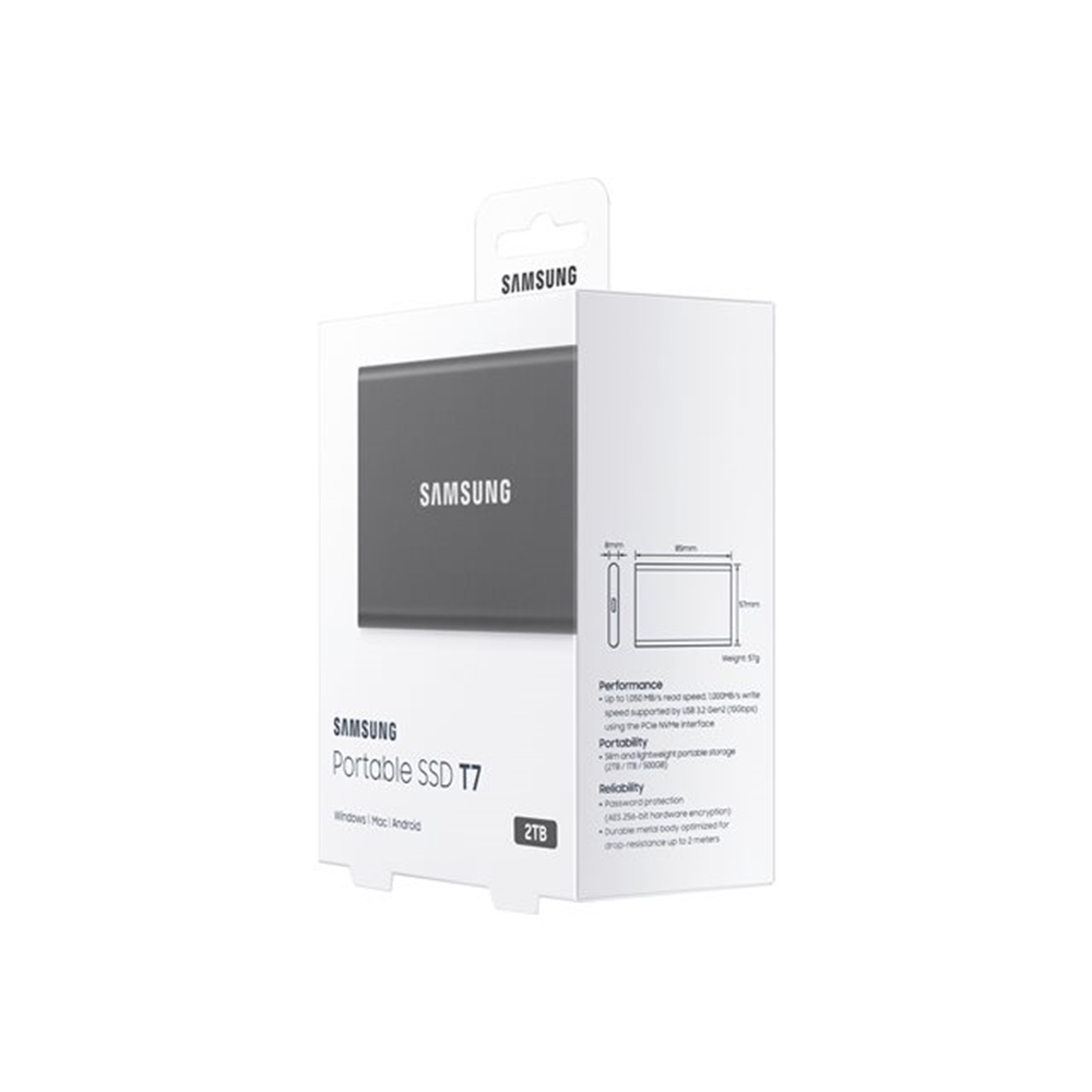 Samsung T7 2TB Externe SSD grijs