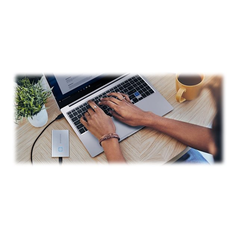 Samsung T7 Touch 500G Externe SSD zilver Samsung T7 Touch 500G Externe SSD zilver