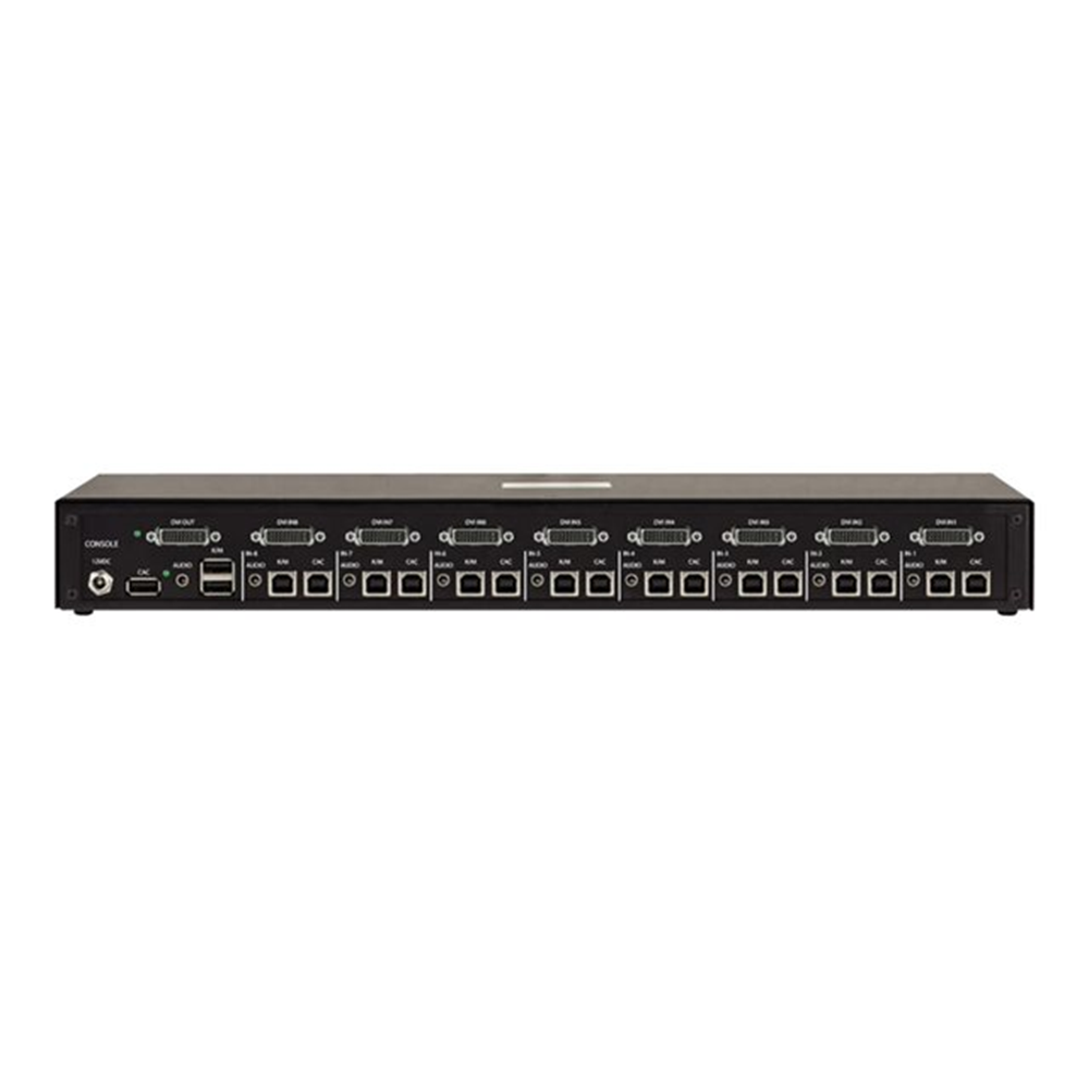 Secure KVM Switch 8-Port DVI + Audio NIAP PP3.0 Certified w/ CAC